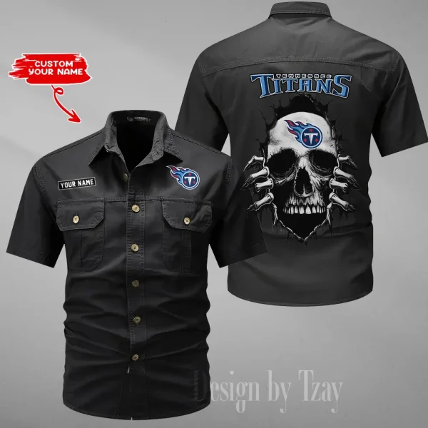 Tennessee Titans Men Cargo Shits Summer Cotton Military Shirts For Man New Design 2025 ANZMSSWS191 - Image 6