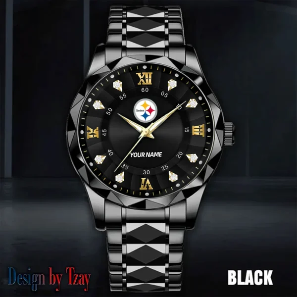 Pittsburgh Steelers Business Watch For Men Automatic Mechanical Stainless Steel Band 2025 SPTDMW830 - Image 4