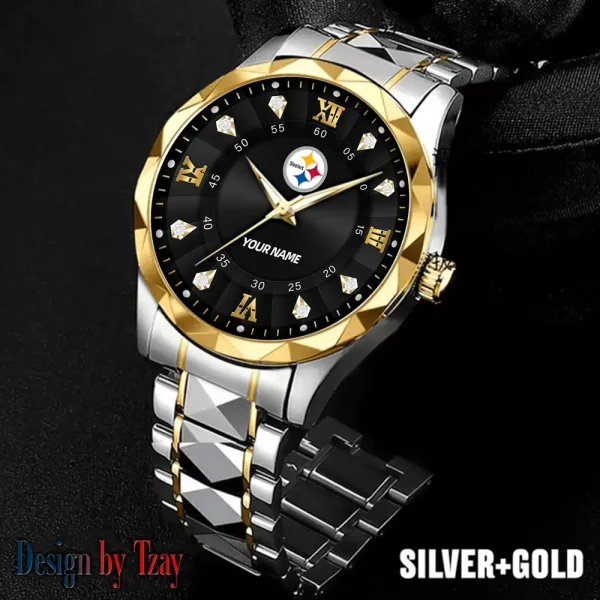 Pittsburgh Steelers Business Watch For Men Automatic Mechanical Stainless Steel Band 2025 SPTDMW830 - Image 5
