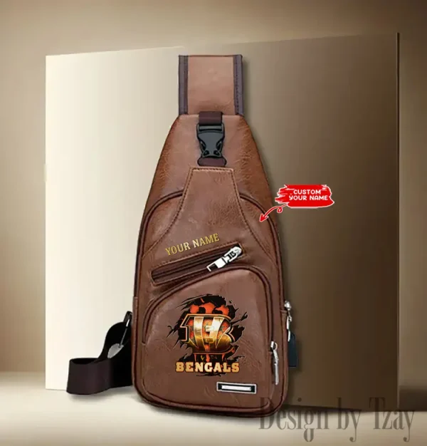 Cincinnati Bengals Fashion Men Chest Bag Single Strap Anti-theft New 2025 SPTLTSLINGBAG232 - Image 3