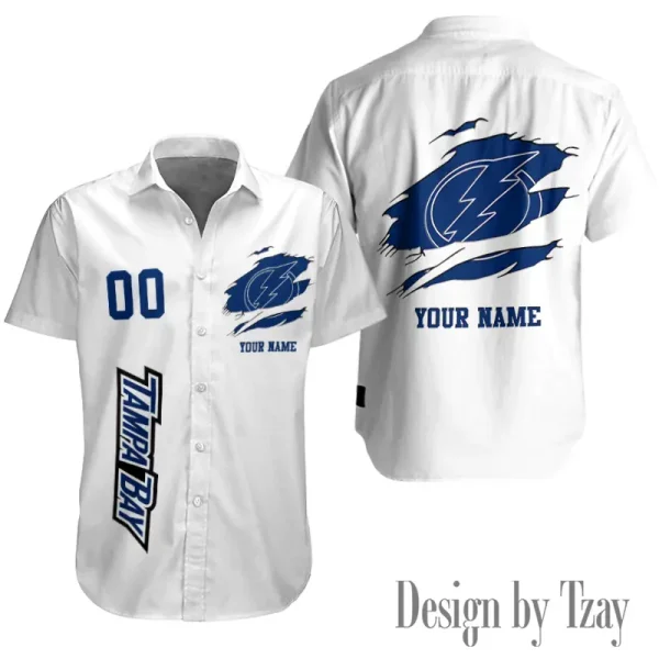 Tampa Bay Lightning NHL Button Shirt Summer Holiday Gift For Sports Enthusiast AZCBS260