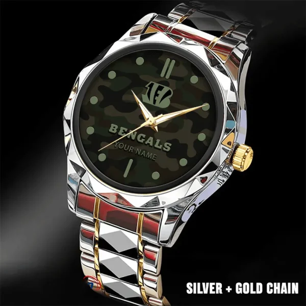 Cincinnati Bengals Business Watch For Men Luxury Waterproof Stainless Steel New Design 2025 ANZDMW841 - Image 5