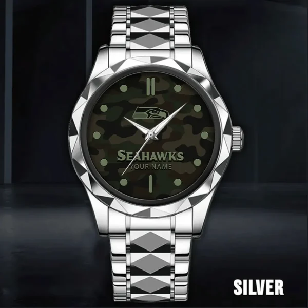 Seattle Seahawks Watch For Men Automatic Mechanical Stainless Steel Band 2025 ANZDMW863 - Image 2