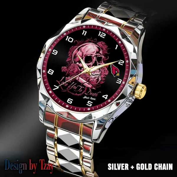 Arizona Cardinals Luxury Automatic Stainless Steel Business Waterproof Watches For Men's 2025 ANZDMW867 - Image 4