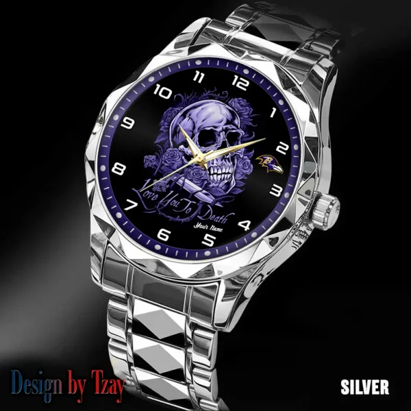 Baltimore Ravens Luxury Automatic Stainless Steel Business Waterproof Watches For Men's 2025 ANZDMW869 - Image 2