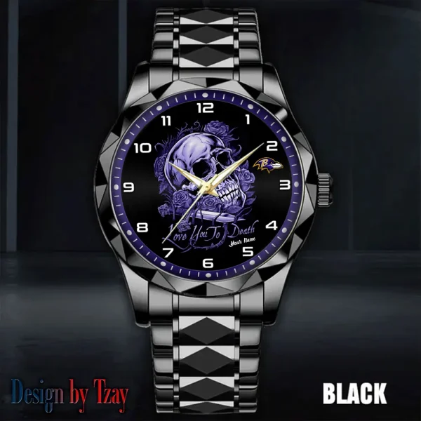 Baltimore Ravens Luxury Automatic Stainless Steel Business Waterproof Watches For Men's 2025 ANZDMW869 - Image 3