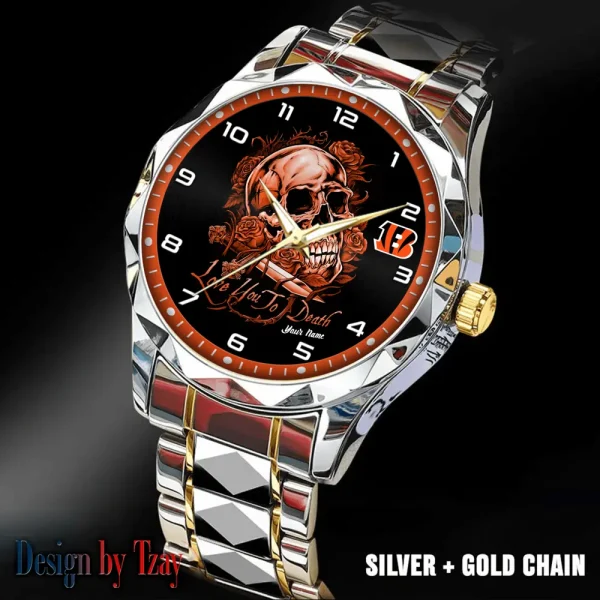 Cincinnati Bengals Luxury Automatic Stainless Steel Business Waterproof Watches For Men's 2025 ANZDMW873 - Image 5