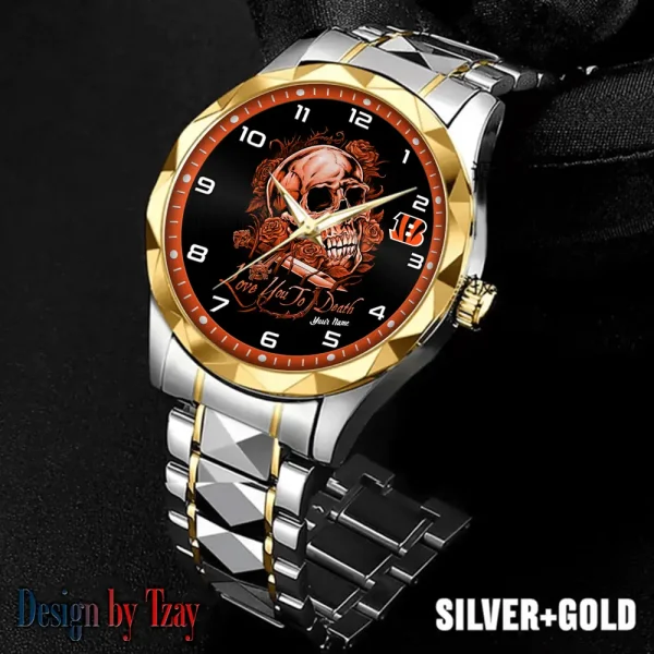Cincinnati Bengals Luxury Automatic Stainless Steel Business Waterproof Watches For Men's 2025 ANZDMW873