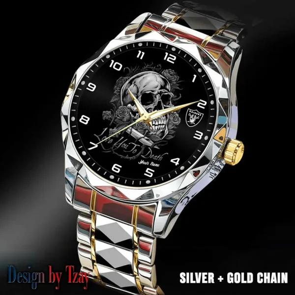 Las Vegas Raiders Luxury Automatic Stainless Steel Business Waterproof Watches For Men's 2025 ANZDMW883 - Image 4