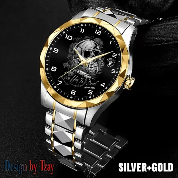 Las Vegas Raiders Luxury Automatic Stainless Steel Business Waterproof Watches For Men's 2025 ANZDMW883