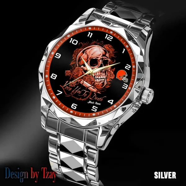 Cleveland Browns Luxury Automatic Stainless Steel Business Waterproof Watches For Men's 2025 ANZDMW874 - Image 2