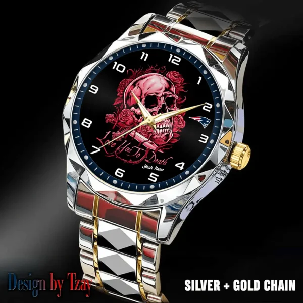 New England Patriots Luxury Automatic Stainless Steel Business Waterproof Watches For Men's 2025 ANZDMW888 - Image 2