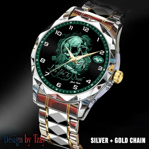 New York Jets Luxury Automatic Stainless Steel Business Waterproof Watches For Men's 2025 ANZDMW891 - Image 3