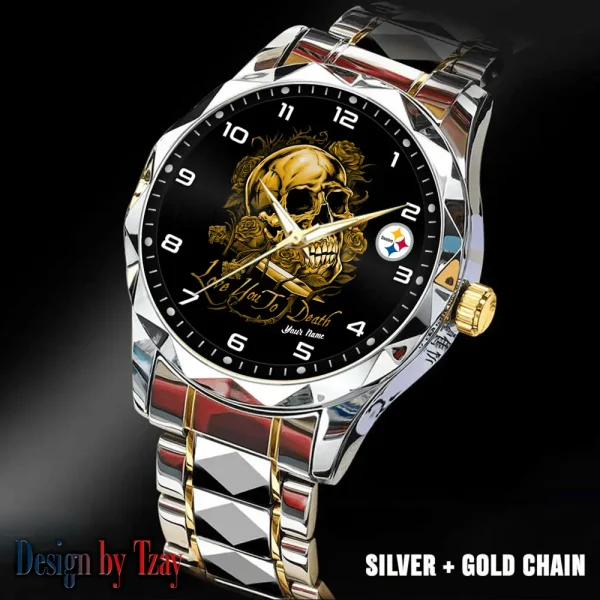 Pittsburgh Steelers Luxury Automatic Stainless Steel Business Waterproof Watches For Men's 2025 ANZDMW893 - Image 2