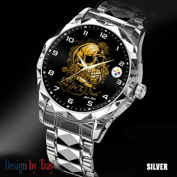 Pittsburgh Steelers Luxury Automatic Stainless Steel Business Waterproof Watches For Men's 2025 ANZDMW893 - Image 3