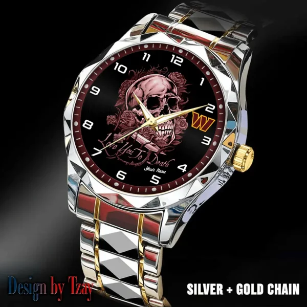 Washington Commanders Luxury Automatic Stainless Steel Business Waterproof Watches For Men's 2025 ANZDMW898 - Image 4