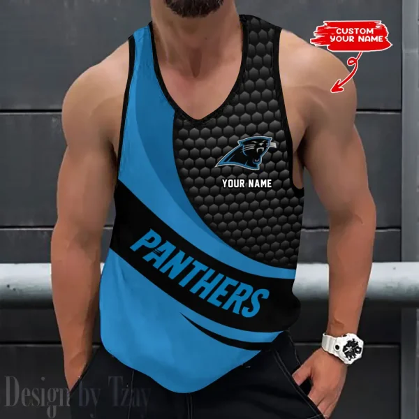 Carolina Panthers Tank Tops Men 3D Print Sleeveless Vest Active Bodybuilding Cool 2025 ANZ-AZTTS207