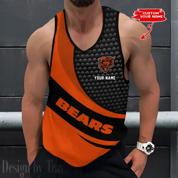 Chicago Bears Tank Tops Men 3D Print Sleeveless Vest Active Bodybuilding Cool 2025 ANZ-AZTTS208