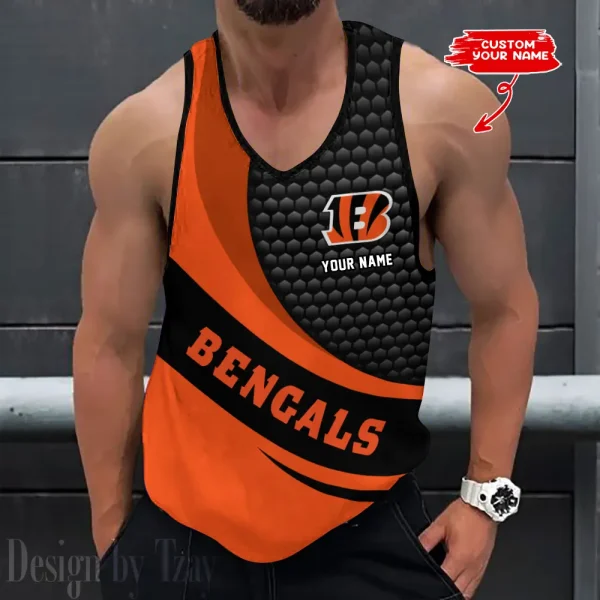 Cincinnati Bengals Tank Tops Men 3D Print Sleeveless Vest Active Bodybuilding Cool 2025 ANZ-AZTTS209