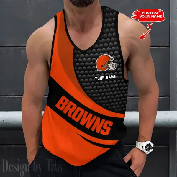 Cleveland Browns Tank Tops Men 3D Print Sleeveless Vest Active Bodybuilding Cool 2025 ANZ-AZTTS210