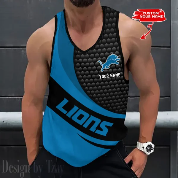 Detroit Lions Tank Tops Men 3D Print Sleeveless Vest Active Bodybuilding Cool 2025 ANZ-AZTTS213
