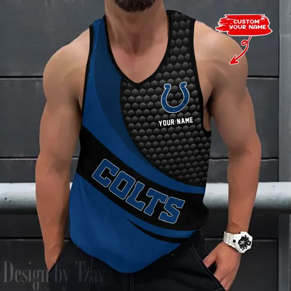 Indianapolis Colts Tank Tops Men 3D Print Sleeveless Vest Active Bodybuilding Cool 2025 ANZ-AZTTS216