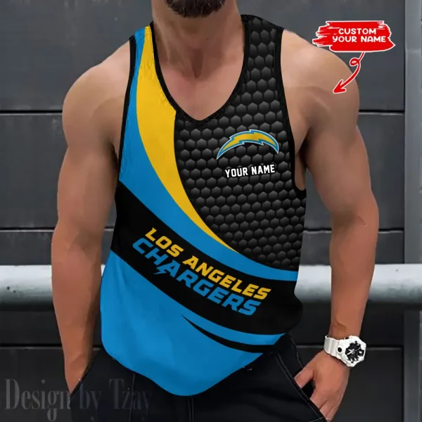 Los Angeles Chargers Tank Tops Men 3D Print Sleeveless Vest Active Bodybuilding Cool 2025 ANZ-AZTTS220