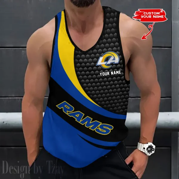 Los Angeles Rams Tank Tops Men 3D Print Sleeveless Vest Active Bodybuilding Cool 2025 ANZ-AZTTS221