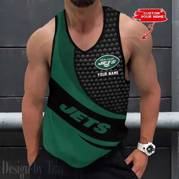 New York Jets Tank Tops Men 3D Print Sleeveless Vest Active Bodybuilding Cool 2025 ANZ-AZTTS227
