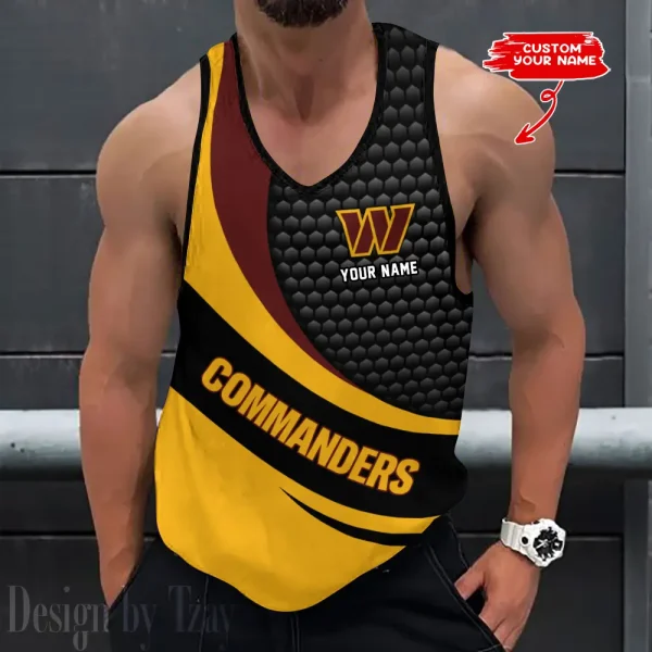 Washington Commanders Tank Tops Men 3D Print Sleeveless Vest Active Bodybuilding Cool 2025 ANZ-AZTTS234