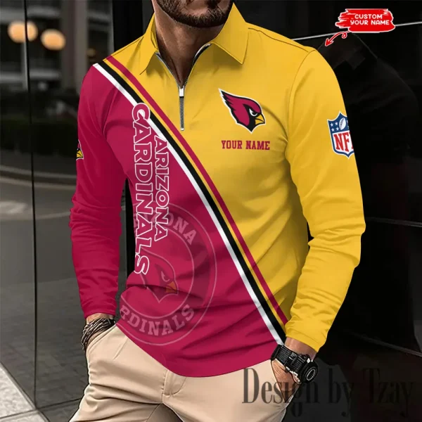 Arizona Cardinals Fashion Men's Business Long Sleeve T-Shirt SPTLSPS264
