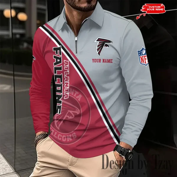 Atlanta Falcons Fashion Men's Business Long Sleeve T-Shirt SPTLSPS265