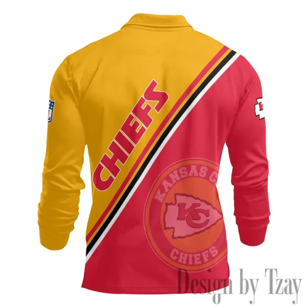 Kansas City Chiefs Fashion Men's Business Long Sleeve T-Shirt SPTLSPS279 - Image 3
