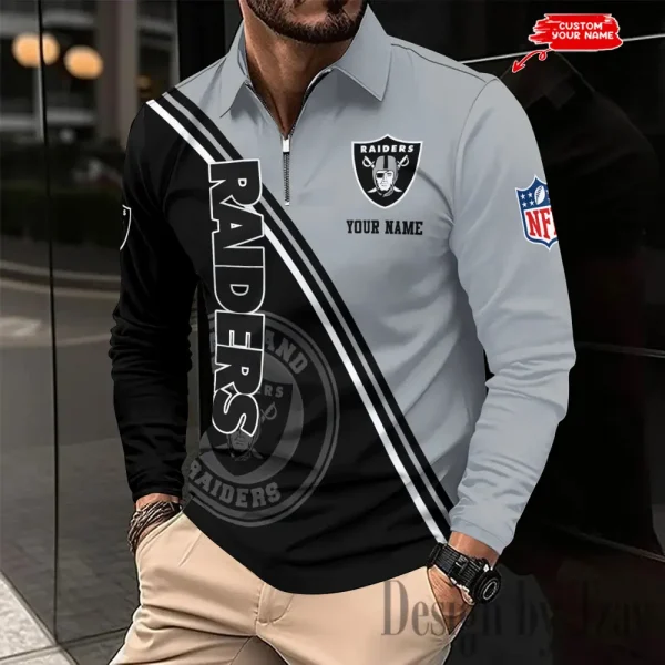 Las Vegas Raiders Fashion Men's Business Long Sleeve T-Shirt SPTLSPS280