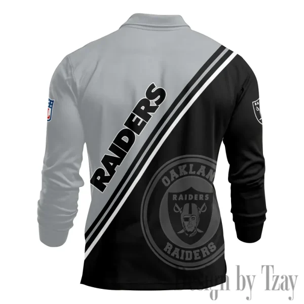 Las Vegas Raiders Fashion Men's Business Long Sleeve T-Shirt SPTLSPS280 - Image 3