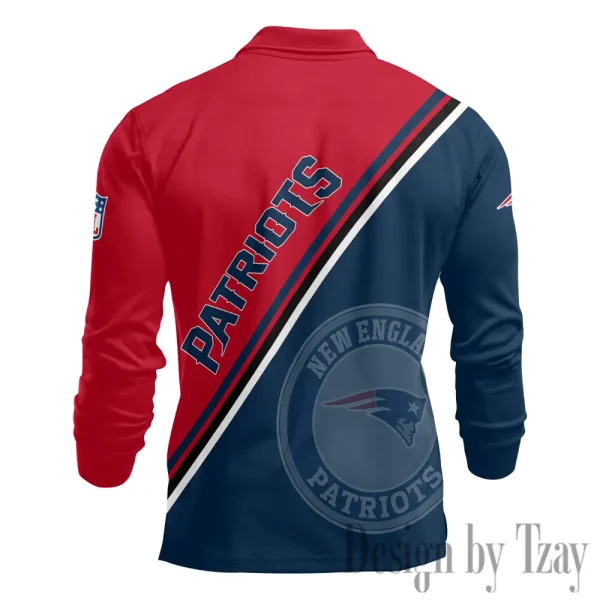 New England Patriots Fashion Men's Business Long Sleeve T-Shirt SPTLSPS285 - Image 3