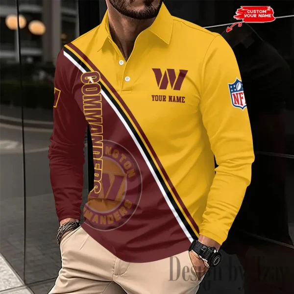 Washington Commanders Fashion Men's Business Long Sleeve T-Shirt SPTLSPS295 - Image 2