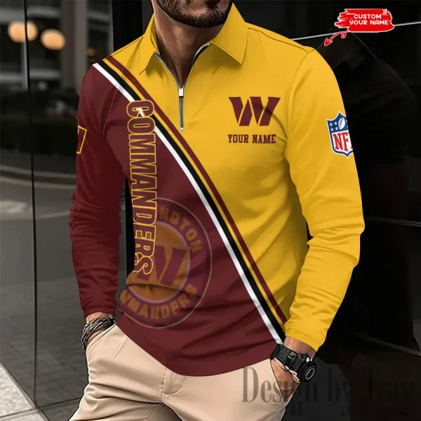 Washington Commanders Fashion Men's Business Long Sleeve T-Shirt SPTLSPS295