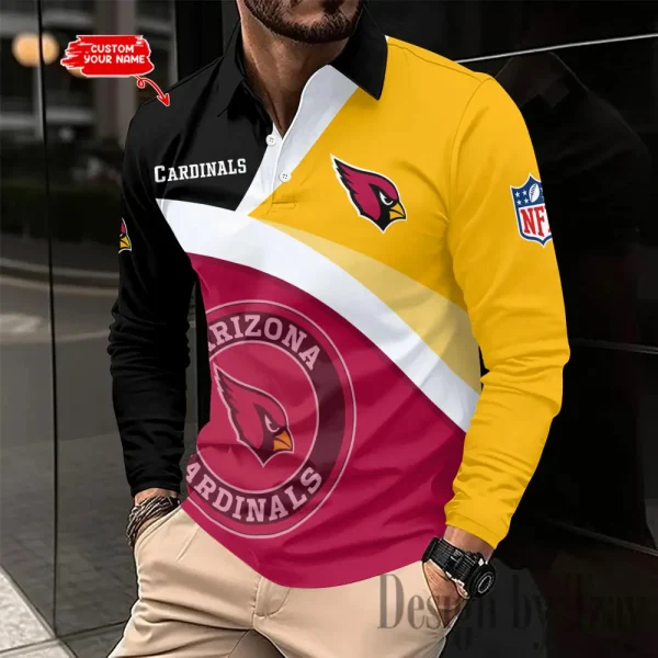 Arizona Cardinals Men Polo shirt Long Sleeve Fashion Casual Slim New Design 2025 ANZLSPS296