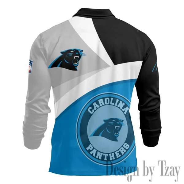 Carolina Panthers Men Polo shirt Long Sleeve Fashion Casual Slim New Design 2025 ANZLSPS300 - Image 3