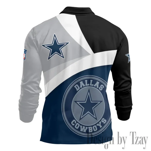 Dallas Cowboys Men Polo shirt Long Sleeve Fashion Casual Slim New Design 2025 ANZLSPS304 - Image 3