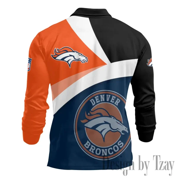 Denver Broncos Men Polo shirt Long Sleeve Fashion Casual Slim New Design 2025 ANZLSPS305 - Image 3