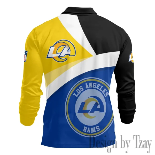 Los Angeles Rams Men Polo shirt Long Sleeve Fashion Casual Slim New Design 2025 ANZLSPS314 - Image 3
