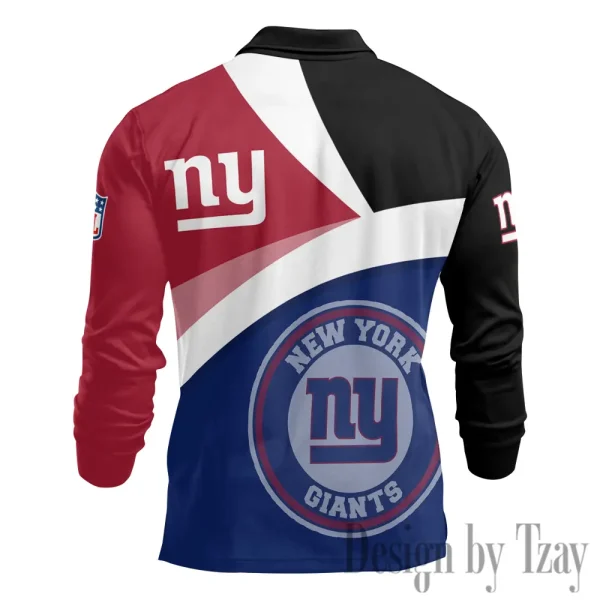 New York Giants Men Polo shirt Long Sleeve Fashion Casual Slim New Design 2025 ANZLSPS319 - Image 3
