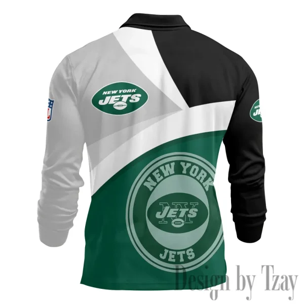 New York Jets Men Polo shirt Long Sleeve Fashion Casual Slim New Design 2025 ANZLSPS320 - Image 3