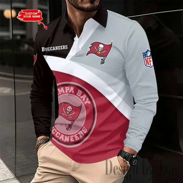 Tampa Bay Buccaneers Men Polo shirt Long Sleeve Fashion Casual Slim New Design 2025 ANZLSPS325