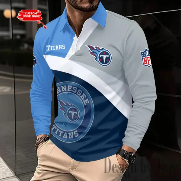 Tennessee Titans Men Polo shirt Long Sleeve Fashion Casual Slim New Design 2025 ANZLSPS326