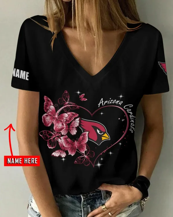 Arizona Cardinals Favorite V-Neck T-Shirt for Women Style 2025 ANZ-AGCWTS1062