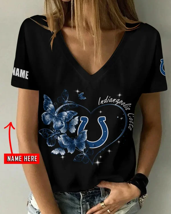 Indianapolis Colts Favorite V-Neck T-Shirt for Women Style 2025 ANZ-AGCWTS1075