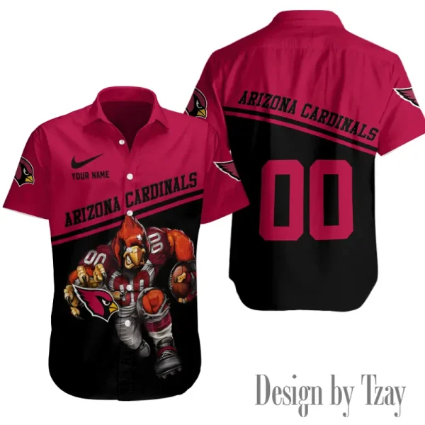 Arizona Cardinals Button Shirt Summer Holiday Gift For Sports Enthusiast AZCBS267